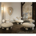 Chaise moderne en tissu en peluche élégant Engel Olga